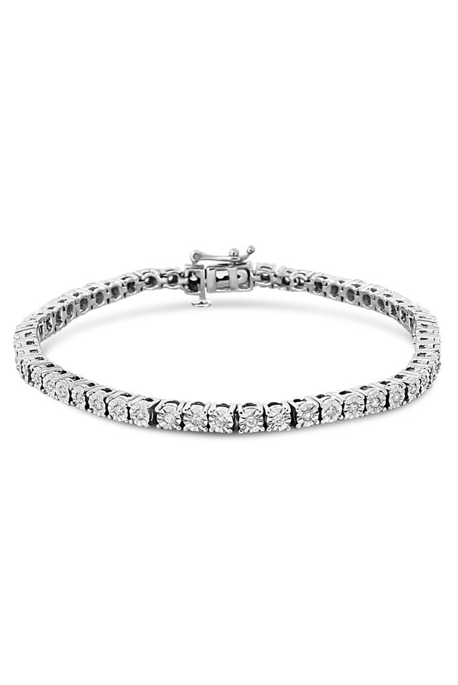 1/2 Cttw Lab Grown Diamond Illusion-Set Miracle Plate Tennis Bracelet